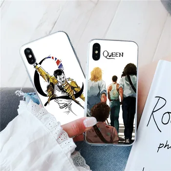 Queen band Мек силиконов калъф за телефон TPU за iPhone 13 12 11 Pro XS Max 7 8 Plus 12mini SE2020 X XR Модерен калъф Фреди Меркюри