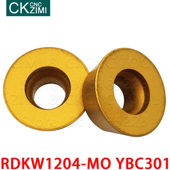 RDKW1204-MO YBC301 RDKW 1204 MO YBC301 Твердосплавная поставяне с кръгово индексируемым профил фрезоване вмъкване на Стругове с ЦПУ за стомана