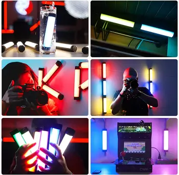RGB Водоустойчива 200 мм Клиенти лампа с магнит Ръчен Цветен Лампа - пръчка Видео Мека Лампа ПРИЛОЖЕНИЕ и дистанционно управление Фотограф