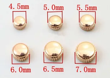 Rose gold Универсална Цельнометаллическая корона за часа 2,0 мм, Малък диаметър от 3,5 мм до 7.0 мм Размер
