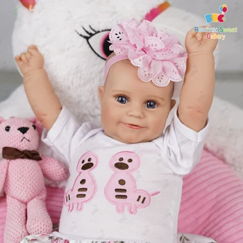 RSG Bebe Възстановената Кукла 20 См 48 см Реалистична Усмивка на Новороденото Мади Възстановената Детска Vinyl Кукла, Подарък играчка за деца
