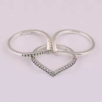 S925 Сребърен пръстен на щанга косточке с хрустальным пръстен За жени, Подарък За сватба е подходяща Дама Изискани Бижута