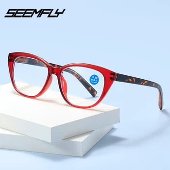 Seemfly Анти-Синя Светлина Очила За Четене Унисекс Модни Печатни Очила За Старческо Очила За Четене Очилата На Компютърни Очила +1.0 До +4,0