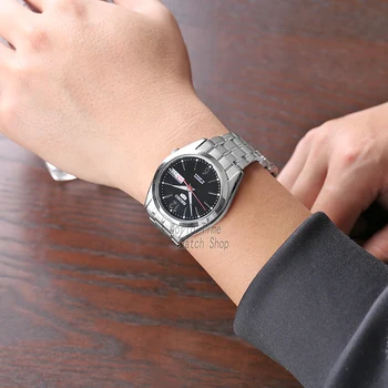 Seiko часовници за мъже с 5 автоматични часовници за най-добрата марка на луксозни спортни мъжки часовници комплект водоустойчиви механични военни часовници relogio masculinoSNK