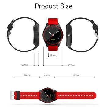SIKEMEI Спортни Смарт часовници Телефон с Bluetooth Smart-часовници, Ръчни Часовници V9 Помещение Крачкомер СИМ-карта TF PK A1 DZ09 GT08 за Android и iOS
