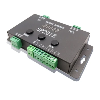 SP201E DMX512 DC5-24V Декодер Пиксельный RGB IC SPI Адресуемый Сигнал 5-канален LED Контролер за светодиодни ленти WS2812B WS2811