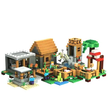 The Village Special Edition Строителни Блокове С Фигурки на Стив, Съвместими с играчка My World Set 21128