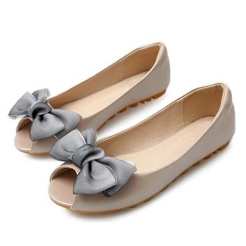 TIMETANG Пролетно обувки големи размери Дамски обувки на плоска подметка с възел-пеперуда Дамски ежедневни обувки с отворени пръсти Sum0mer на равна подметка за момичета от Дата