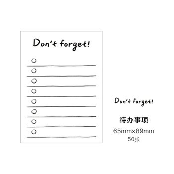 Tokopedia 50 Листа Дневен график shanggu Бележник за водене на бележки Списък със задачи Бележка Време на Планер график Канцеларски материали