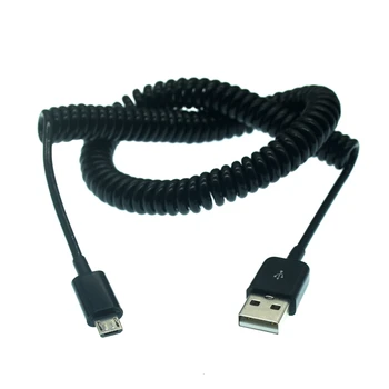 USB 2.0 към Micro USB Пружинен Кабел за предаване на Данни Спирално Навити 5-пинов Адаптер Цифров USB Кабели за зареждане на Данни на USB Кабела на зарядното устройство