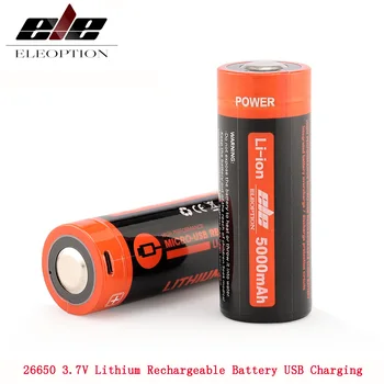 USB 26650 3,7 5000 mah Литиево-йонна USB литиева Акумулаторна батерия за мобилен източник на захранване, резервно захранване