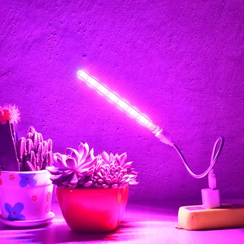 USB LED Светает Пълна Гама от 10 W dc 5 За Фито-Лампа за Осветяване на Растенията
