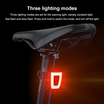 USB Акумулаторна Велосипеден фенер LED Задна светлина за велосипед МТВ Велосипеден фенерче Каска Задна Светлина Велосипедна премигващ светлинен индикатор Аксесоари за велосипеди