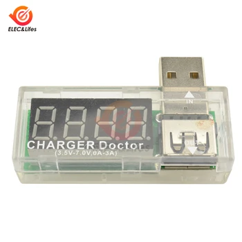 USB-детектор на ток и напрежение, Тестер Волта-амперметри LCD цифров волтметър Амперметър за постоянен ток 3,5-7 В Мощност на USB Зарядно устройство, Д-р