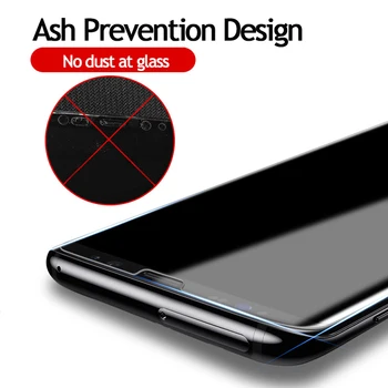 UV Пълно Лепкава Закалено Стъкло За Samsung Galaxy Note 8 9 10 20 S20 S21 Ултра S10 S10e S8 S9 Плюс 5D Извит Край Протектор на Екрана