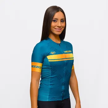 VEZZO Велосипедна дрехи За жени с къс ръкав Колоездене Джърси Лятна дишаща бързосъхнеща велосипедна риза Ropa Ciclismo Майо Бразилия