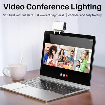 VIJIM CL08 LED Светлина, видео Конферентна връзка с Клипс Жива Лампа 3000 До 7000 До Преносим Заполняющий Светлина Уеб-камера Светлина за таблет Mac Macbook
