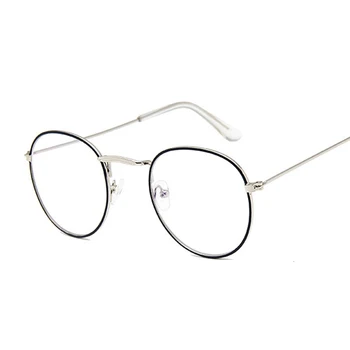 Vintage Ретро Метална Дограма За Прозрачни Лещи За Оптични Очила Са Модерни Очилата На Хари Очила Черни Малки Кръгли Кръгли Очила На Очите
