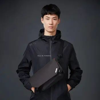 XIAOMi MIXING ежедневни диагонално чанта на едно рамо Модерна чанта през рамо Бизнес чанта-месинджър с една широка лента Черни чанти за Мъже