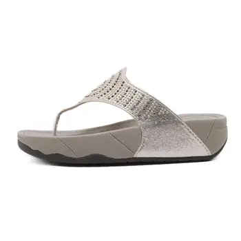 Xibelove 2020 лято нови удобни ежедневни чехли с кристали на клипсах с дебело дъно на наклонени ток, чехли, сандали