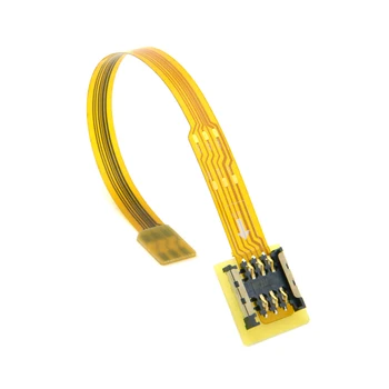 Xiwai 10 см Micro SIM-карта за Nano SIM Комплект от мъжа към Жената Удължител Мек Плосък Удължител на кабела спк стартира строителни