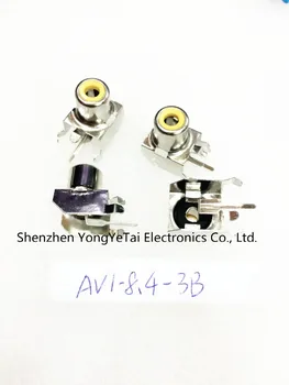 YYT 10ШТ RCA AV с дупка за гнездене ядро 2-пинов конектор за запояване печатни платки, аудио-видео конектор lotus seat AV1-8.4-3Б