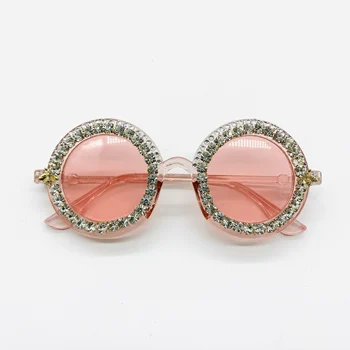 Zaolihu Модерни дамски слънчеви очила с диаманти Кръгли кристални нюанси на Черно Котешко око Дамски слънчеви очила ръчно изработени Квадратни мъжки слънчеви очила Gafas