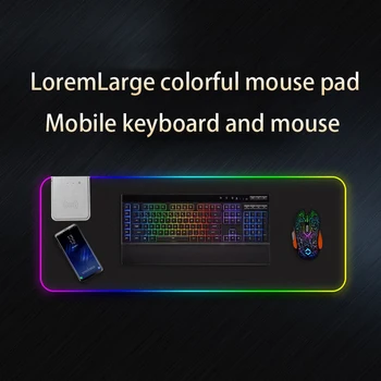 ZUIDID-Подложка за мишка с безжично зареждане за игралната конзола, голям, RGB осветление, настолен компютър, лаптоп, компютър, клавиатура, нескользящий, led