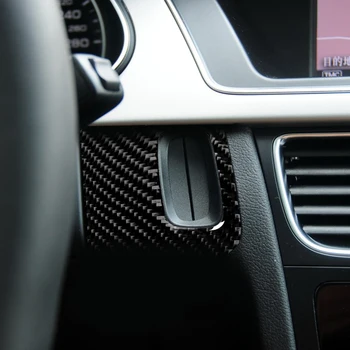 Автомобилна keyhole Жак за Замочной Кладенци Декоративни Капак Завърши Стикер Стикер за Audi A4 B8 A5 Q5 Меко Въглеродни Влакна Авто Аксесоари за интериора