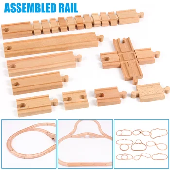 Аксесоари за дървени релсите на Железопътната линия е Съвместима с дървени влакчета, Дървени Железопътни линии Играчки за деца YH-17