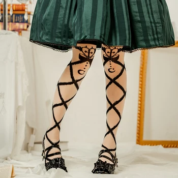 Ангел на Дявола Лолита Чорапи Дамски летни чорапи над коляното Лолита Японски Чорапи Харадзюку