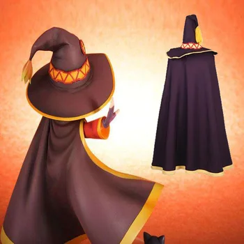 Аниме коносуба Божието смесване в този прекрасен свят мегумин cosplay костюм за Хелоуин парти магьосник дъждобран рокля униформи комплект