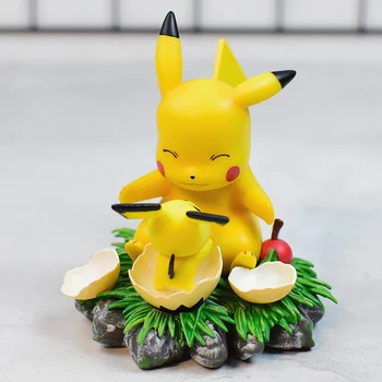 Аниме Фигурка Играчка за деца Pokemon Чудовище 10 см Pikachu са подбрани Фигурка Джобни Чудовища Кукли, Детски Играчки