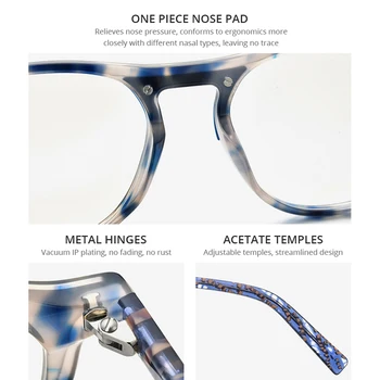 Ацетатная рамки за очила HEPIDEM За мъже 2022 Нова Реколта Ретро Пилотни очила За жени Оптични очила по рецепта Очила 9180
