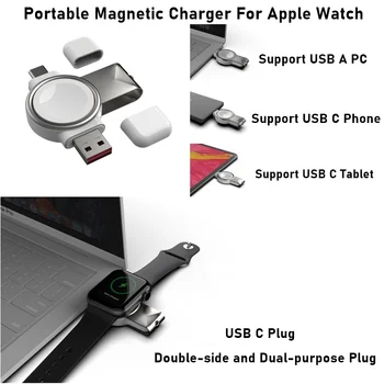 Безжична магнитна зарядно устройство ще захранване на Таблото за Apple Watch 6 5 4 3 2 1 SE Бърза Безжична зарядно устройство ще захранване на Панела Qi Докинг станция за Iphone Серия iWatch