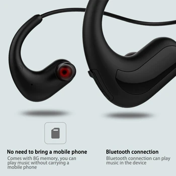 Безжични Слушалки IPX8 S1200 Водоустойчиви Слушалки За Плуване Спортни Слушалки Bluetooth слушалка Стерео 8 Г MP3 плейър