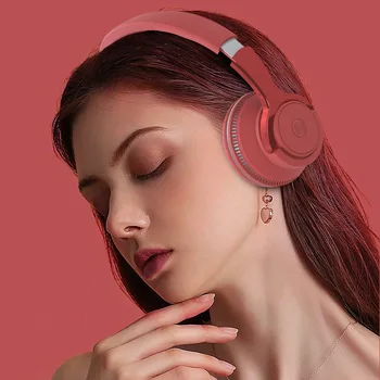 Безжични слушалки Слушалки с Bluetooth Поддръжка 5.1 Субуфер Стерео Поддръжка на Карти с Памет с Микрофон Растягивающийся Слушалка