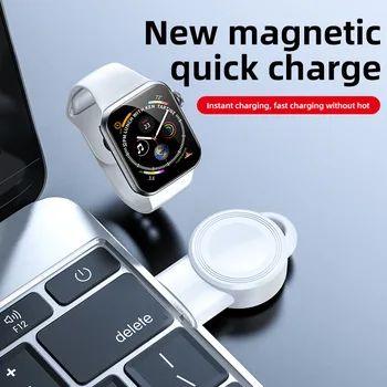 Безжично Зарядно Устройство QI За iWatch 5 4 3 2 1 Преносим Мини-външна Батерия За Безжично Зарядно за Apple Watch Интелигентни Аксесоари