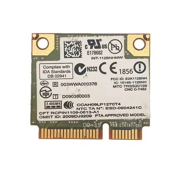 Безплатна доставка Безжичен безжична карта Intel 1000 112BNHMW Половина на Mini PCI-E 300 Mbps, 802.11 b/g / n Безжична карта