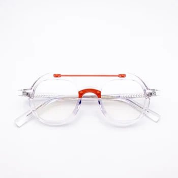 Белайт Оптиаклацетат Кръгла Форма, Цветни Очила в рамки За мъже и жени Очила по рецепта на Ретро-Оптични Очила HP254-1
