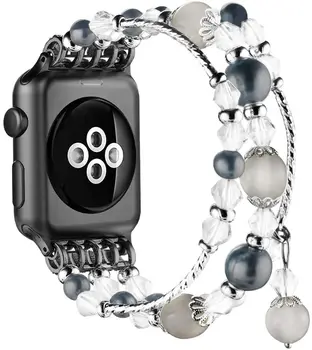 Бижутериен каишка за Apple watch 45 мм 41 мм 44 мм 42 мм 40 мм 38 мм Женски взаимозаменяеми гривна гривна за iwatch 7 6 5 4 3 2 SE band