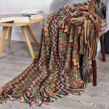 Бохемия разтегателен чаршаф и одеало одеяло лятото вязаное одеяло офис одеало за спане на климатик одеяло одеяло одеяло