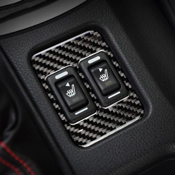 Бутон за отопление на седалки Стикер на Панела от истинско Въглеродни Влакна Етикети за Subaru BRZ ZN6/ZC6 2013-2019 Аксесоари за интериор на автомобили
