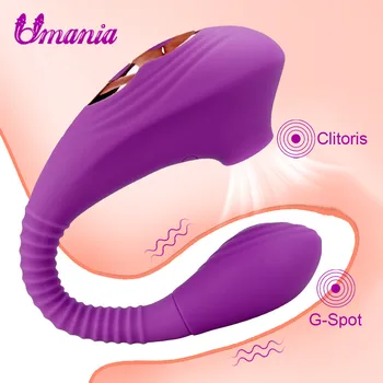 Вибратор за смучене на влагалището U-образна Стимулатор на клитора и G-образна Форма с 7-Степенна Издънка на зърното Непоседа Секс играчки За жени, Възрастни Секс продукти