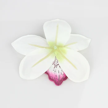 Високо качество на 12 см Изкуствени глави цветове на орхидея ,копринени цветя за Сватбен банкет Декоративни цветя, DIY 50 бр./лот