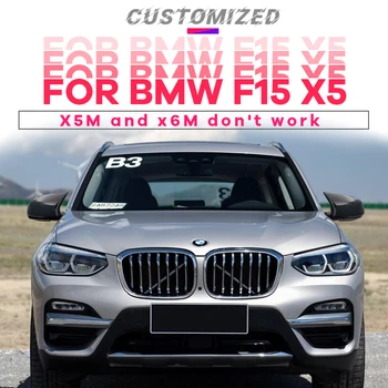 Високо качество на 2 бр. автомобилно огледало за обратно виждане Cover Капаци за Замяна Лъскаво Черен M стил за BMW X5 F15-2018