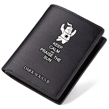 Високо Качество на PS4 Dark Souls 3 Принт Дълъг портфейл от изкуствена кожа Портфейла на Притежателя на сертификата личност Унисекс Портфейл за монети Игри паричен чанта Мъжки портфейли