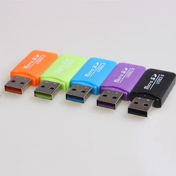 Висококачествен Mini-USB 2.0 Четец за карти Micro SD TF Адаптер за карта с Щепсела и да играе Колоритен Избор за tablet PC