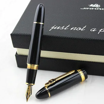 висококачествена Перьевая дръжка Jinhao 159 Луксозна метална писалка Голям Размер Уникален Стил Средно 0,5 на Върха Вдигане на Офис подарък чернильная дръжка