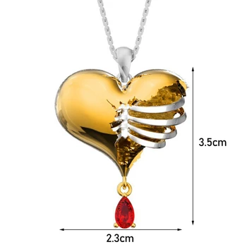 Висулка във формата на сърце Сребрист Цвят Ключицата Верига Огърлица за Жени Верига Огърлица Връзка Колиета, Бижута